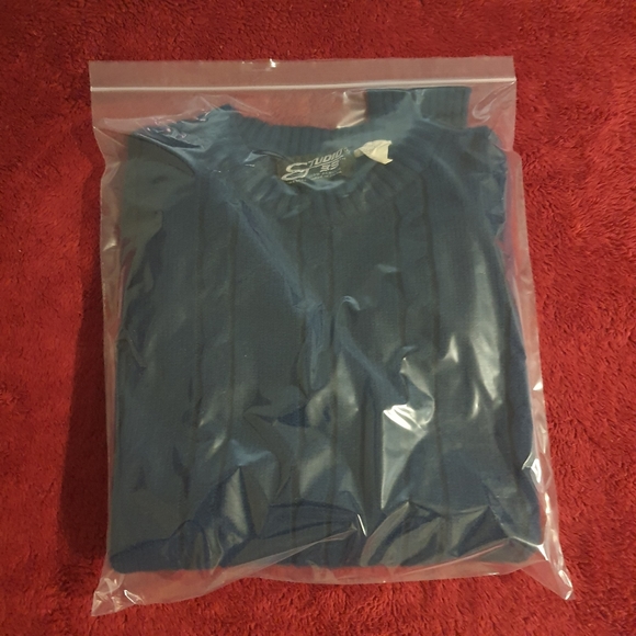 Women's Studio 33 Blue Knit Acrylic Sweater Medium - Picture 7 of 7
